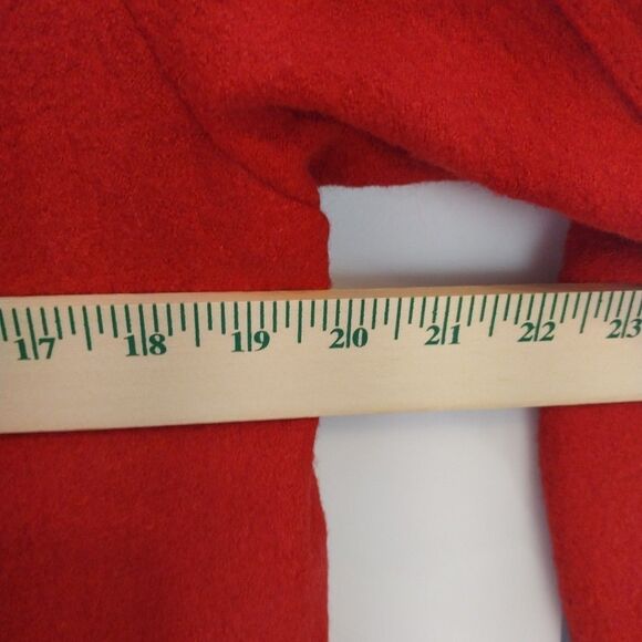 Vintage Relativity Wool Blend Jacket Sz 14 Red Full Zip 90's Y2K Minimal Grunge - Picture 2 of 8